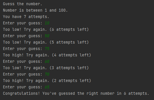 Guess the number in Python